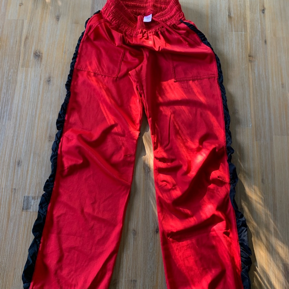 FIVE Dancewear Red/Black Track Pants Size YXL